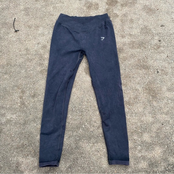 Gymshark Black Leggings Athletic Stretch Fit - Picture 2 of 8